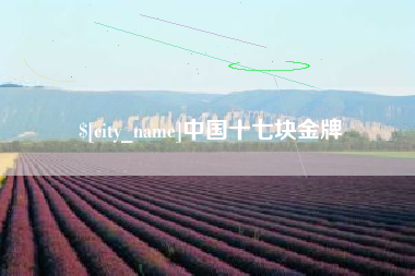 醴陵中国十七块金牌