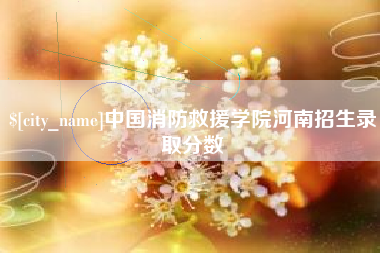 醴陵中国消防救援学院河南招生录取分数