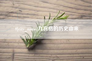 醴陵九宫格的历史由来