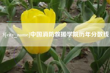 醴陵中国消防救援学院历年分数线