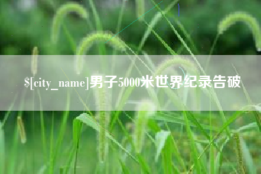 醴陵男子5000米世界纪录告破