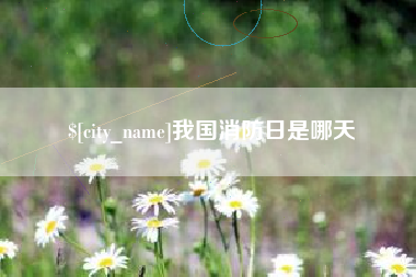 醴陵我国消防日是哪天