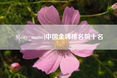 醴陵中国金牌排名前十名