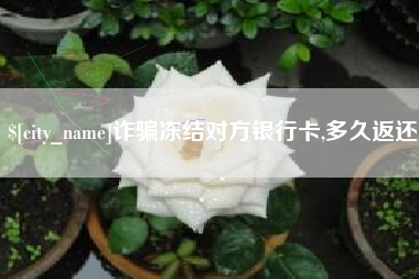 醴陵诈骗冻结对方银行卡,多久返还