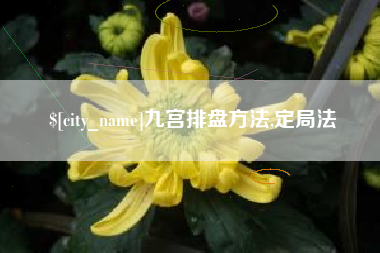 醴陵九宫排盘方法,定局法
