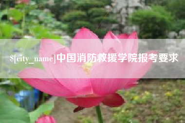 醴陵中国消防救援学院报考要求