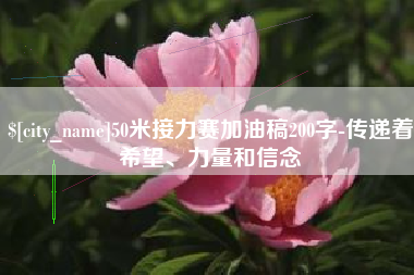 醴陵50米接力赛加油稿200字-传递着希望、力量和信念