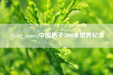 醴陵中国男子5000米世界纪录