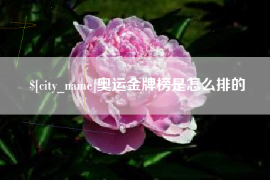 醴陵奥运金牌榜是怎么排的