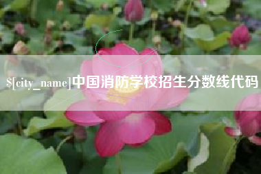 醴陵中国消防学校招生分数线代码