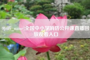 醴陵全国中小学消防公开课直播回放观看入口
