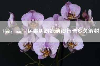 醴陵民事纠纷冻结银行卡多久解封