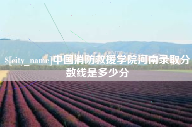 醴陵中国消防救援学院河南录取分数线是多少分