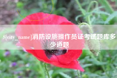 醴陵消防设施操作员证考试题库多少道题